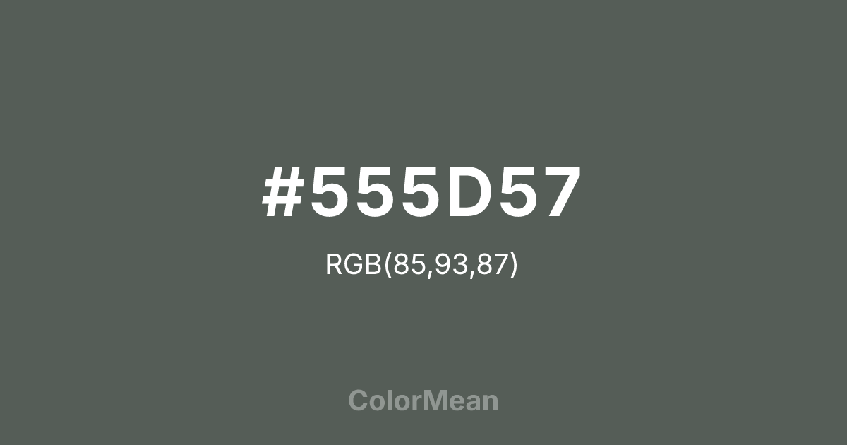 #555D57 color swatch