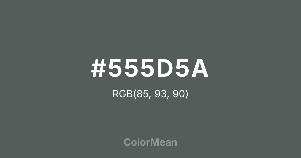 #555D5A color swatch