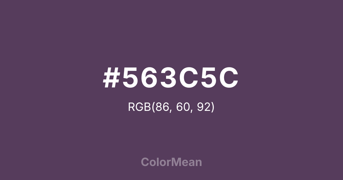 #563C5C color swatch
