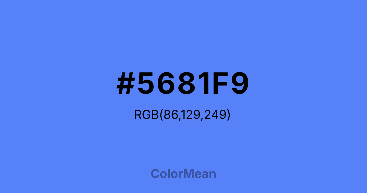#5681F9 color swatch