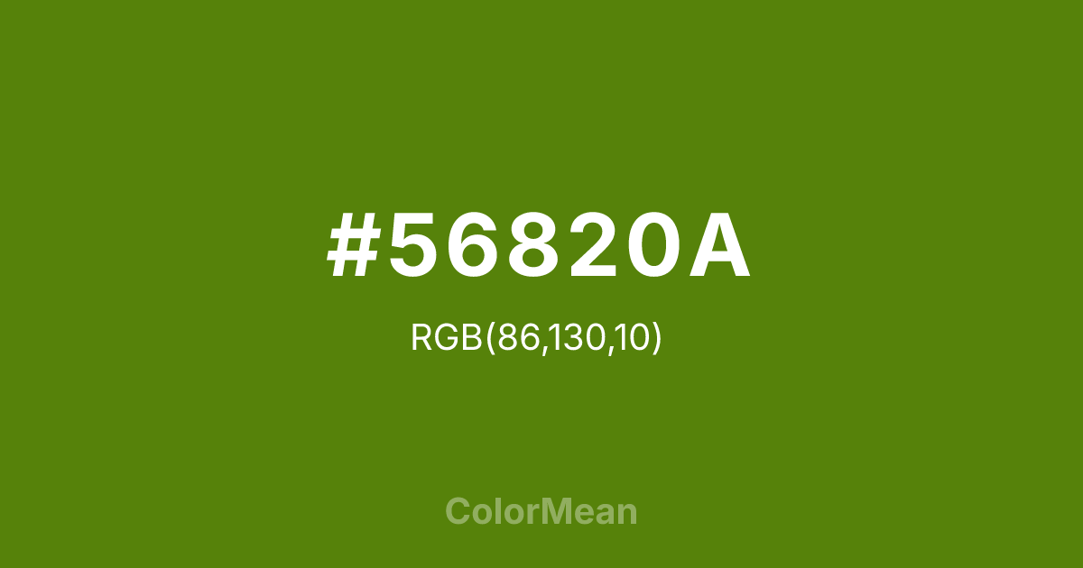 #56820A color swatch