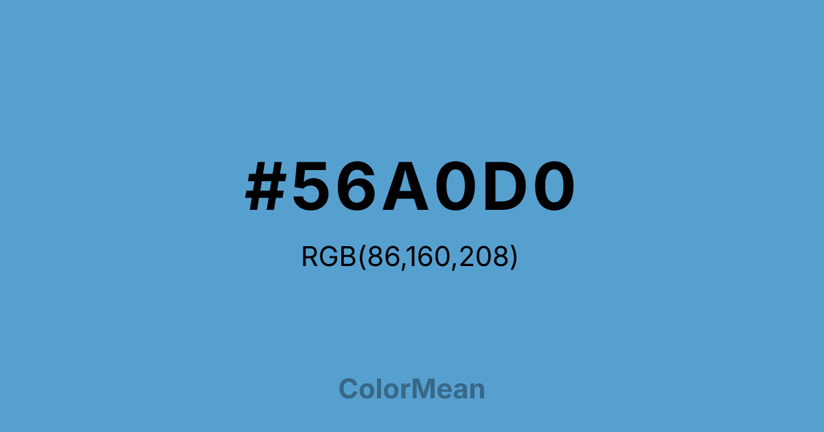 #56A0D0 color swatch