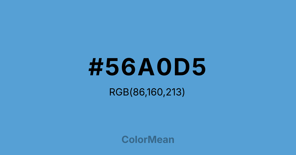 #56A0D5 color swatch