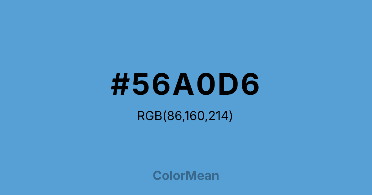 #56A0D6 color swatch
