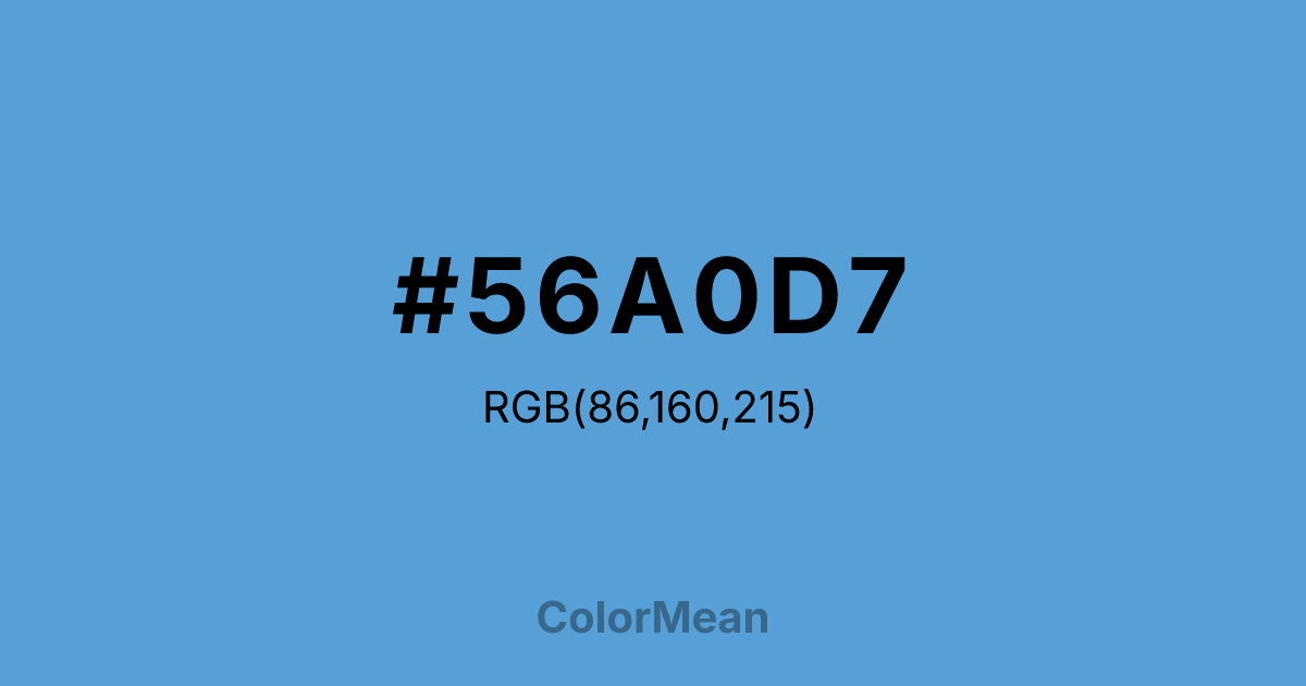 #56A0D7 color swatch