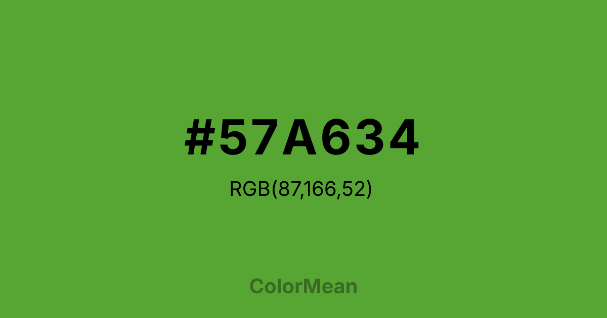 #57A634 color swatch