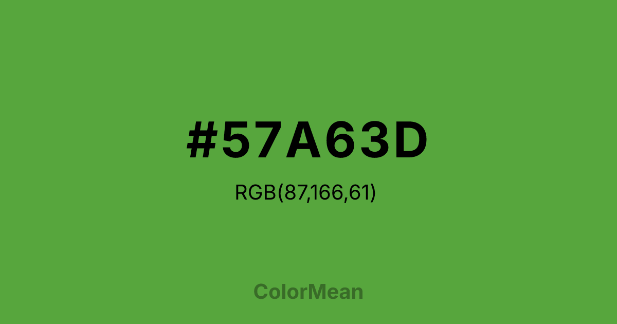 #57A63D color swatch