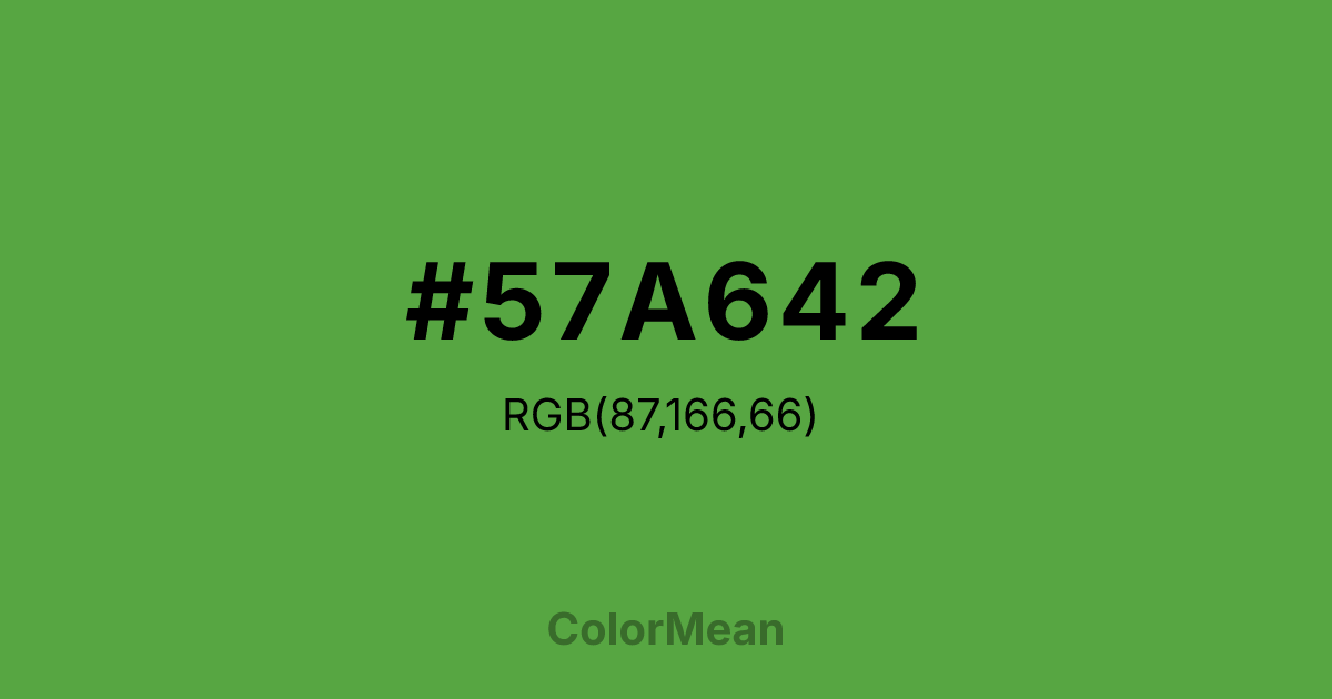 #57A642 color swatch