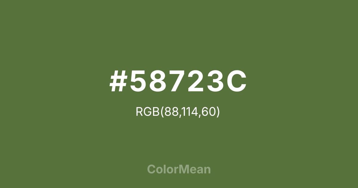 #58723C color swatch