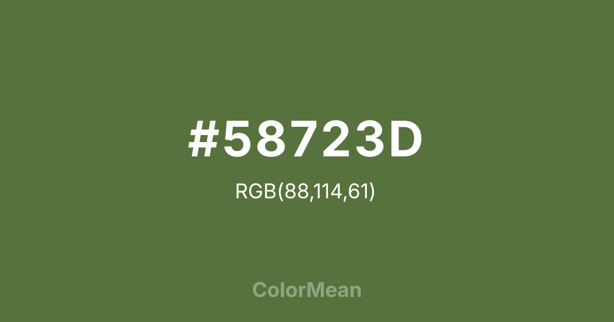 #58723D color swatch