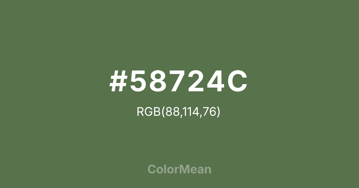 #58724C color swatch