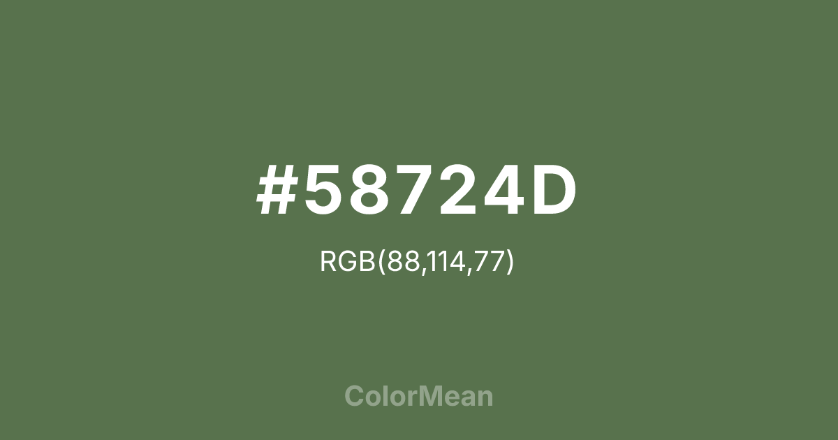 #58724D color swatch