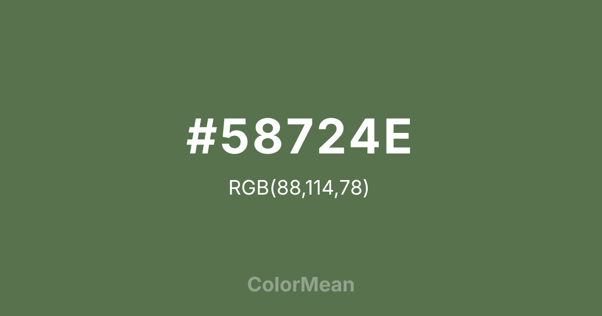 #58724E color swatch