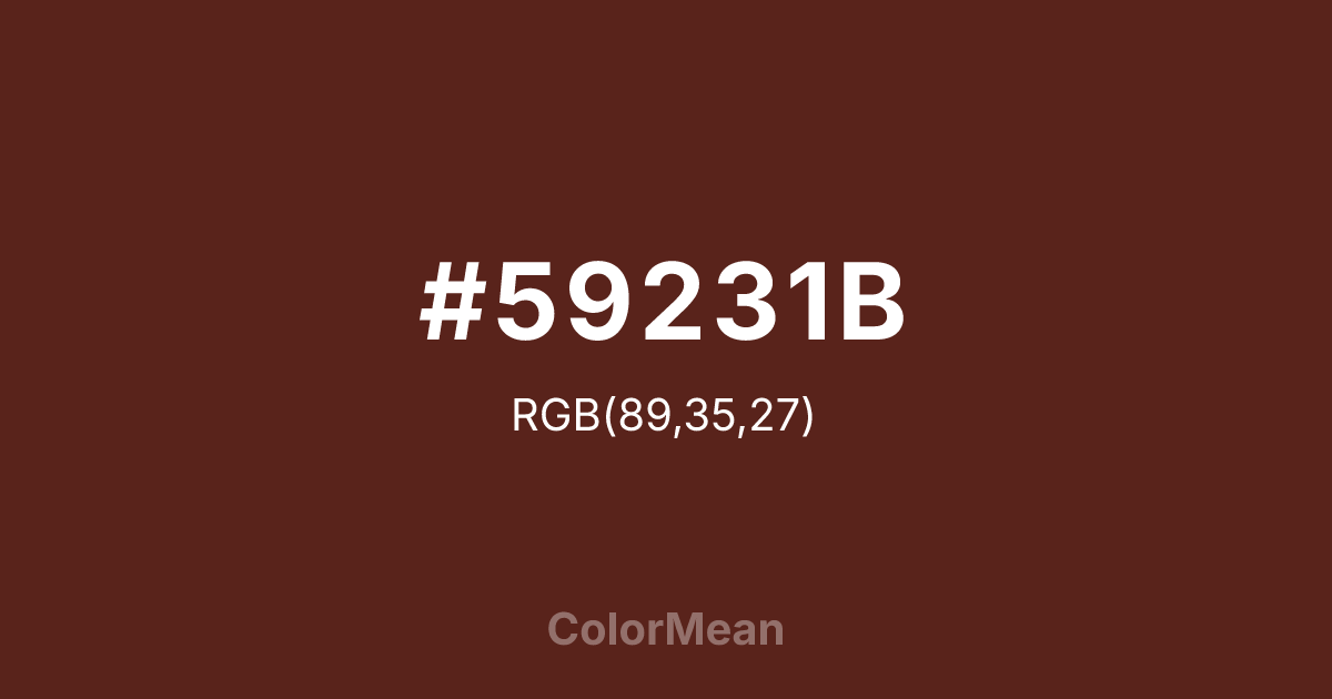 #59231B color swatch