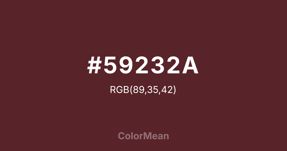 #59232A color swatch