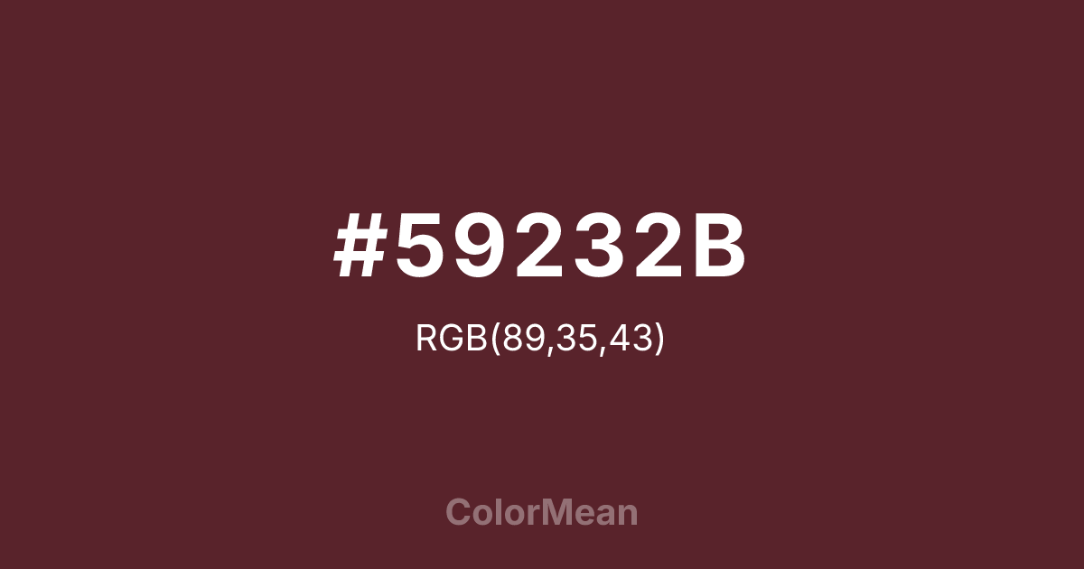 #59232B color swatch