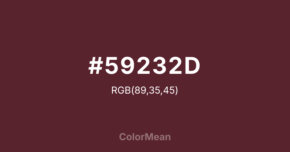 #59232D color swatch