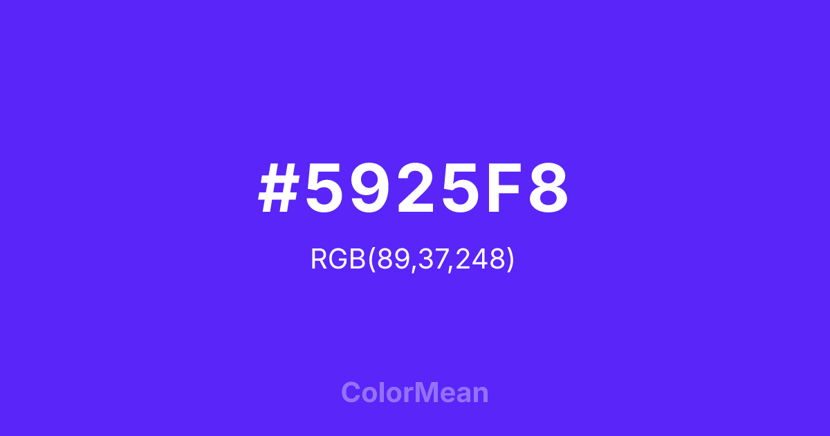 #5925F8 color swatch