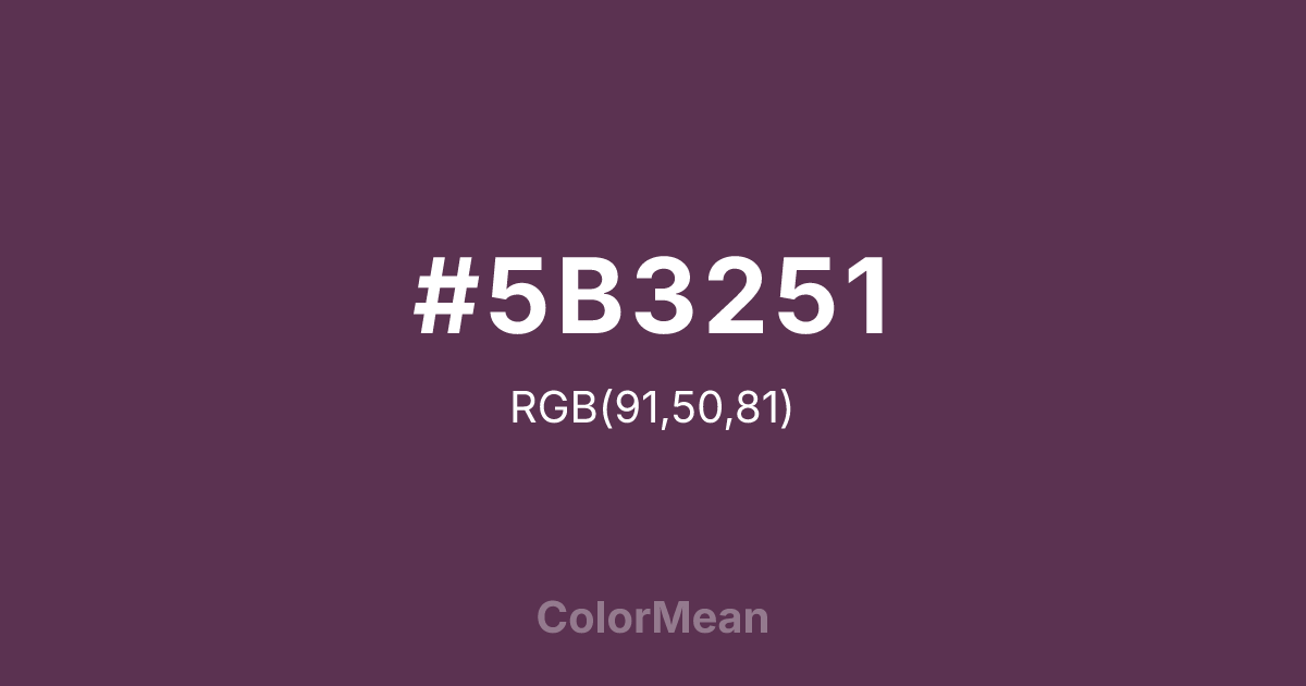 #5B3251 color swatch