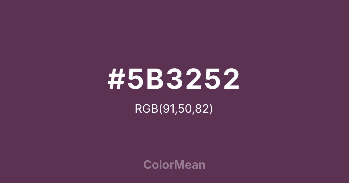 #5B3252 color swatch