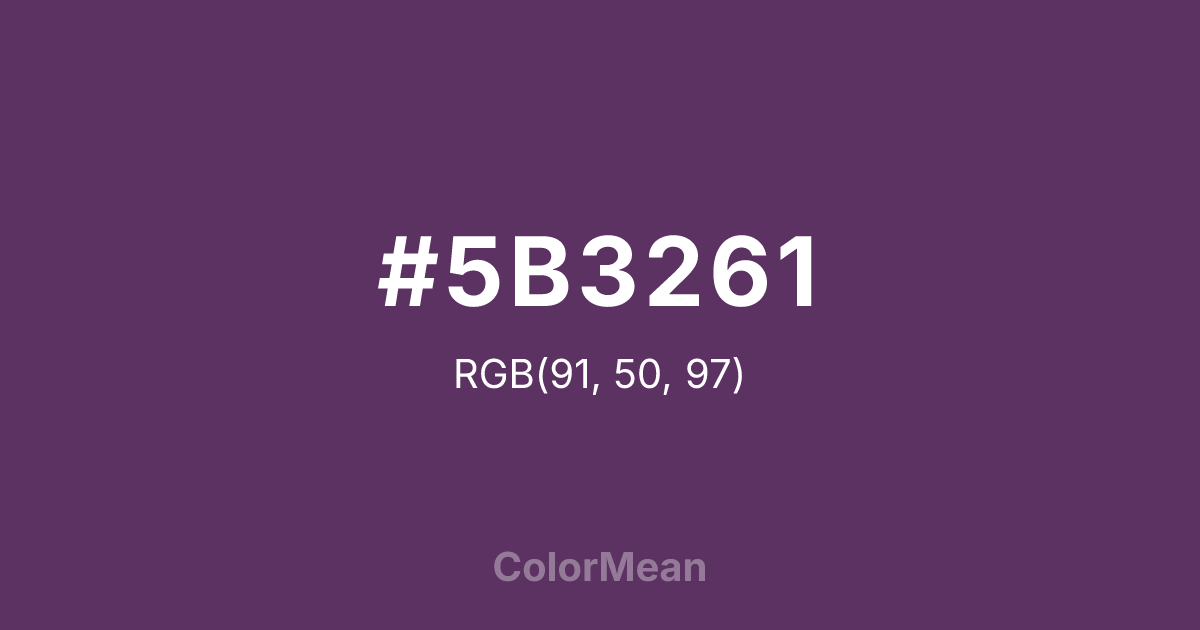 #5B3261 color swatch