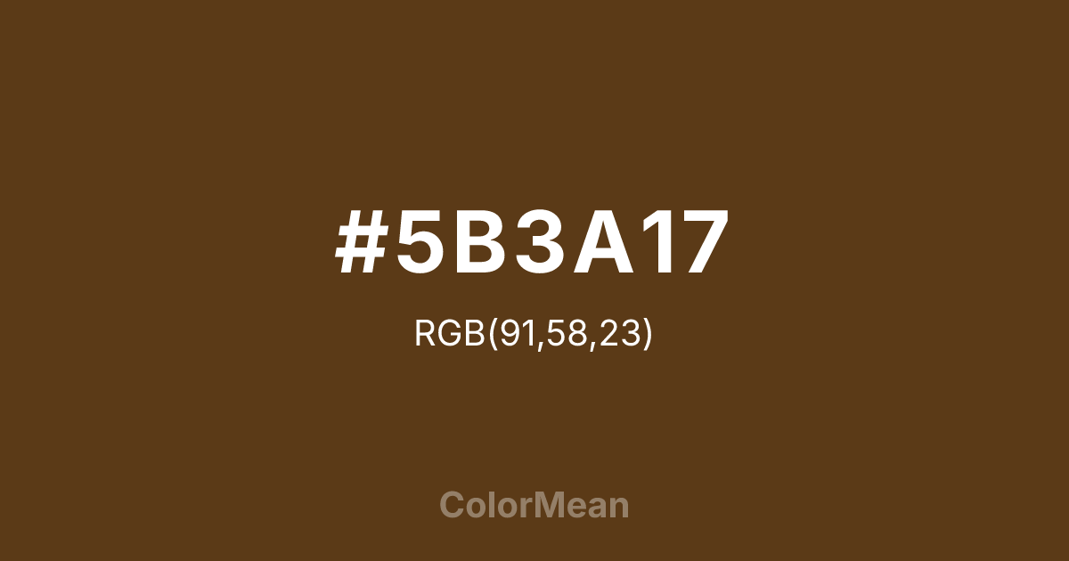 #5B3A17 color swatch