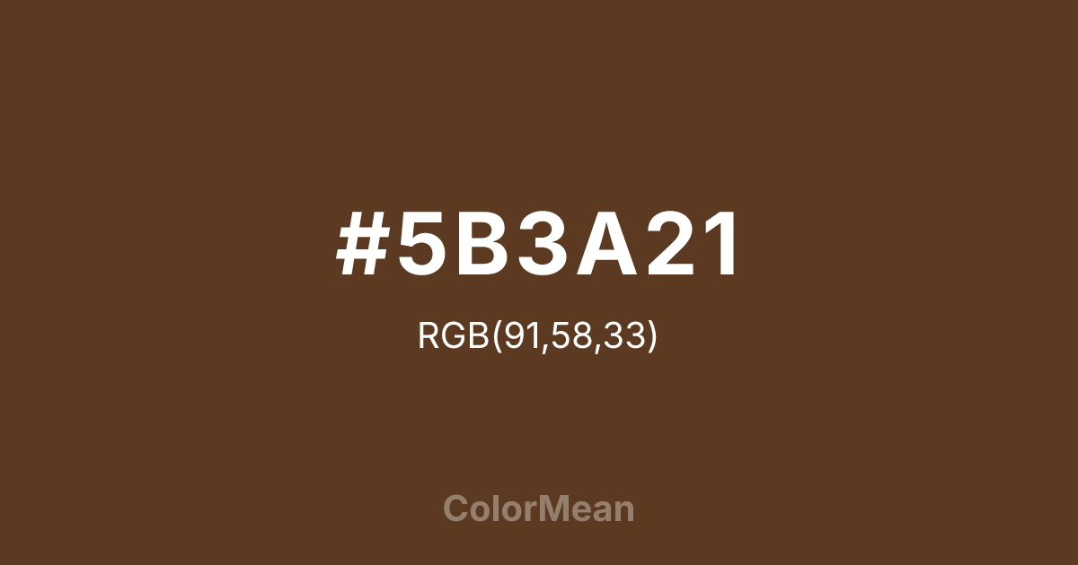 #5B3A21 color swatch