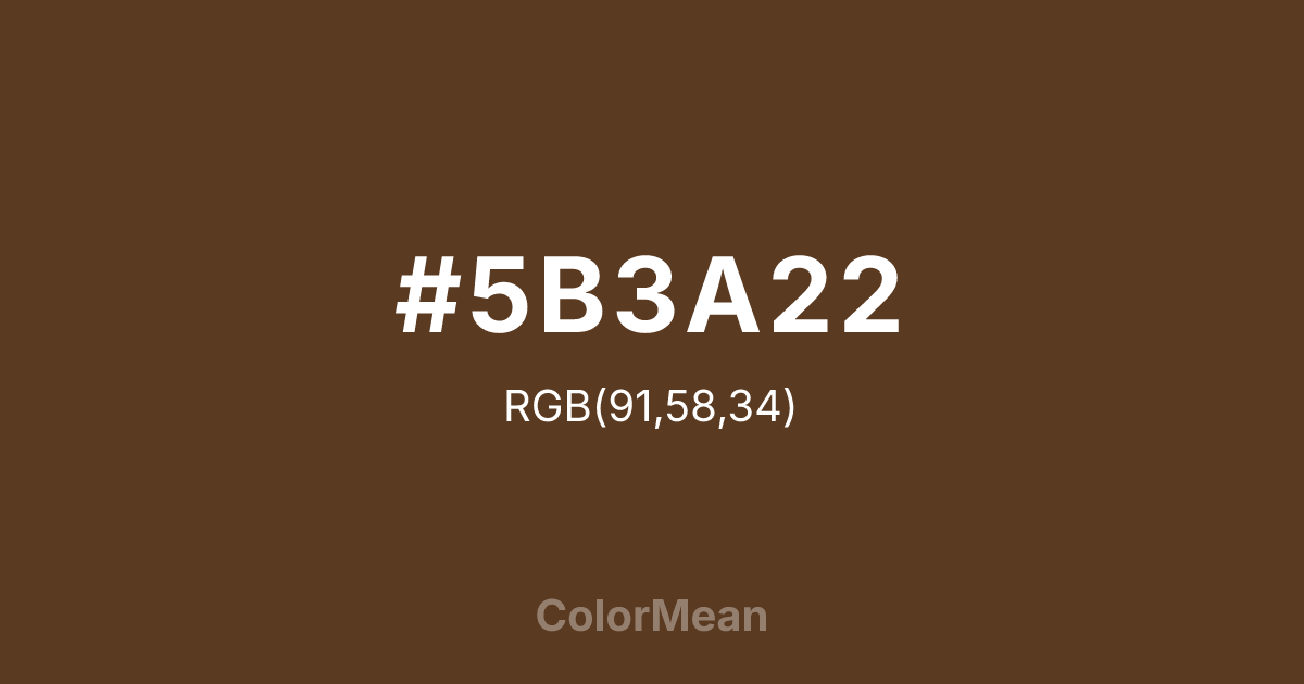 #5B3A22 color swatch