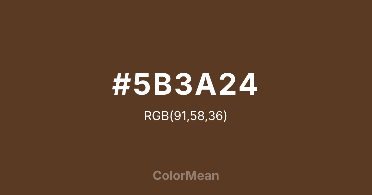 #5B3A24 color swatch