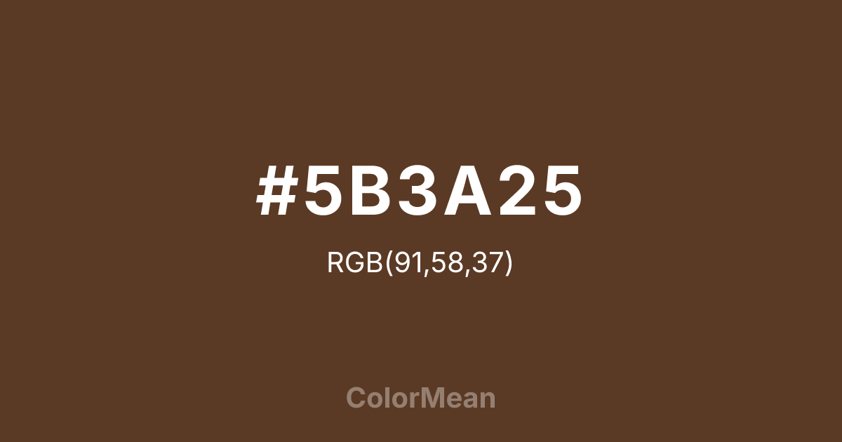 #5B3A25 color swatch