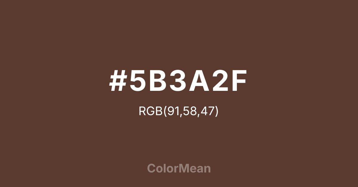 #5B3A2F color swatch