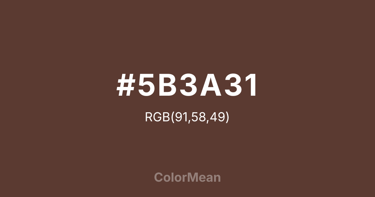 #5B3A31 color swatch