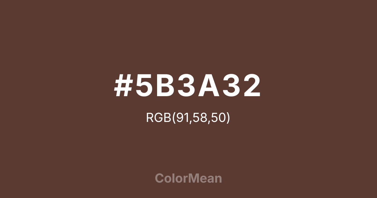 #5B3A32 color swatch