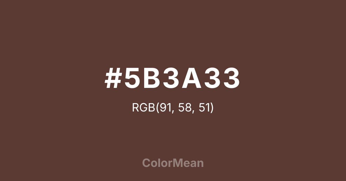 #5B3A33 color swatch