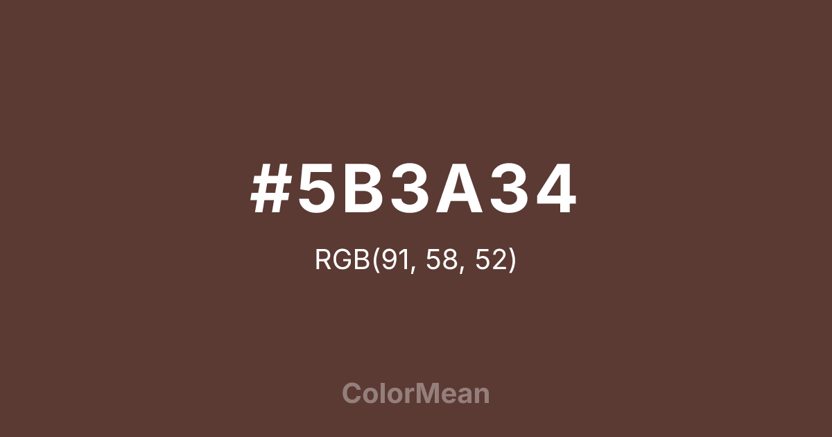 #5B3A34 color swatch