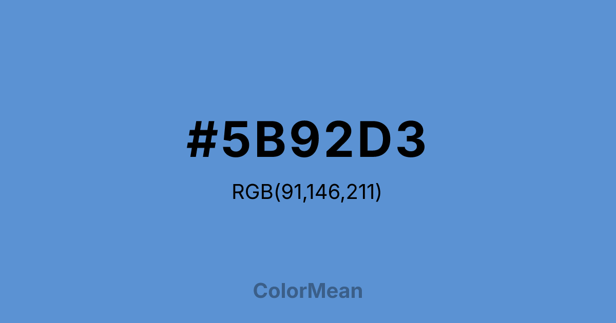 #5B92D3 color swatch