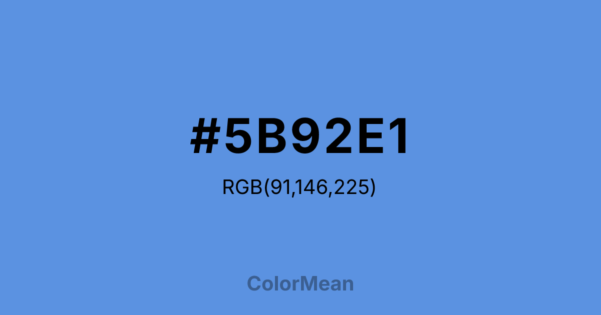 #5B92E1 color swatch