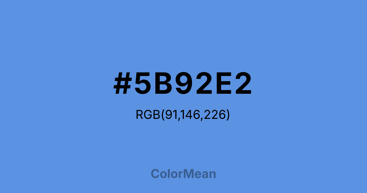 #5B92E2 color swatch