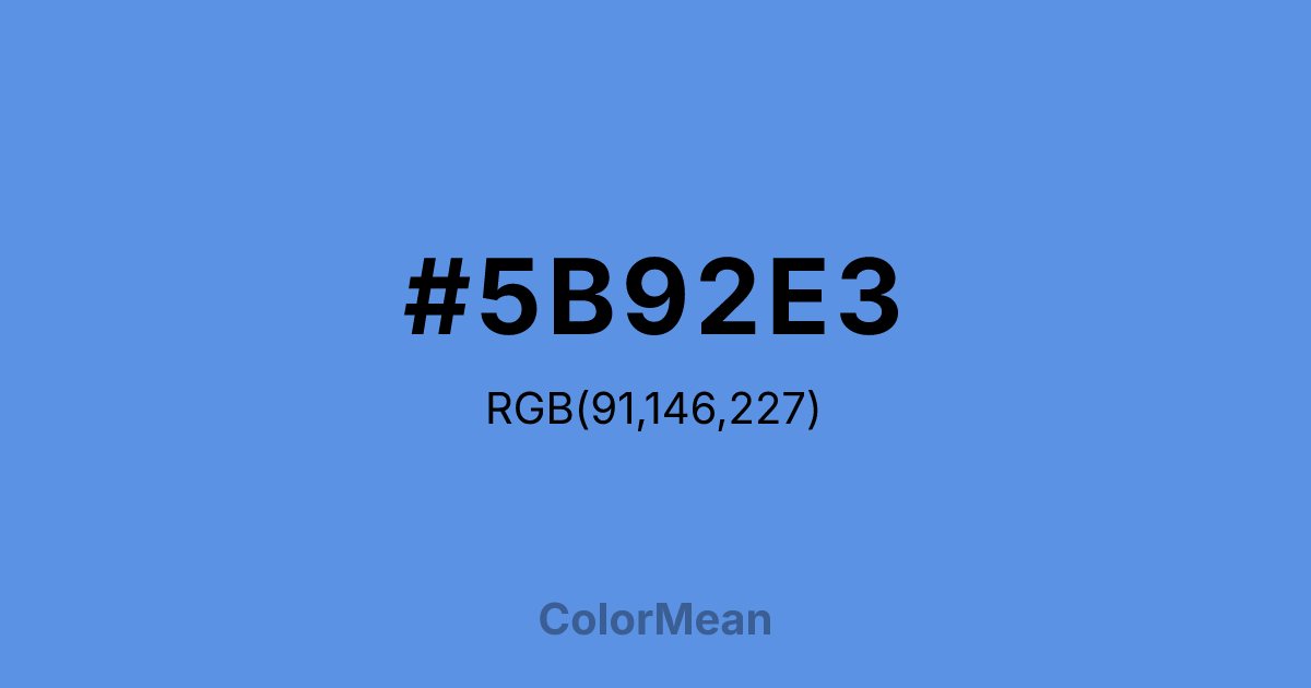 #5B92E3 color swatch