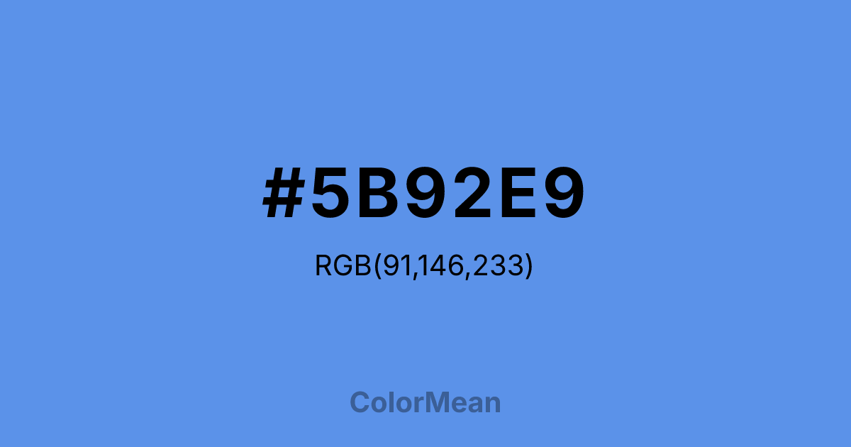 #5B92E9 color swatch