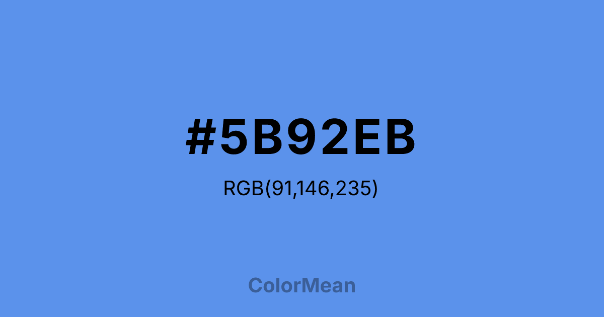 #5B92EB color swatch