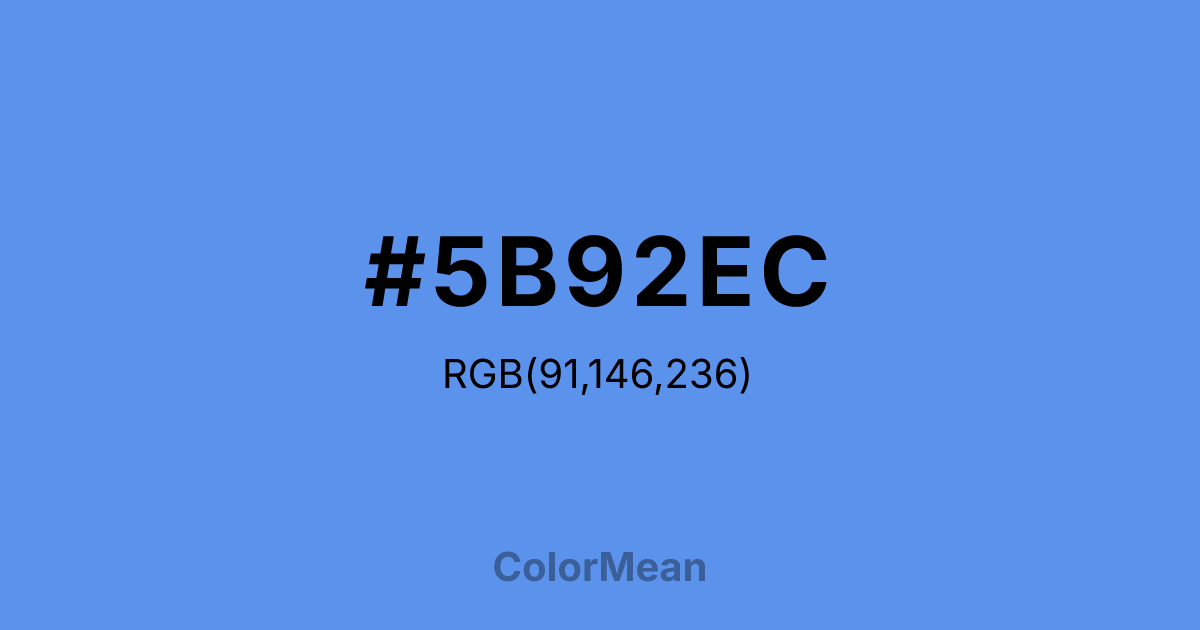 #5B92EC color swatch