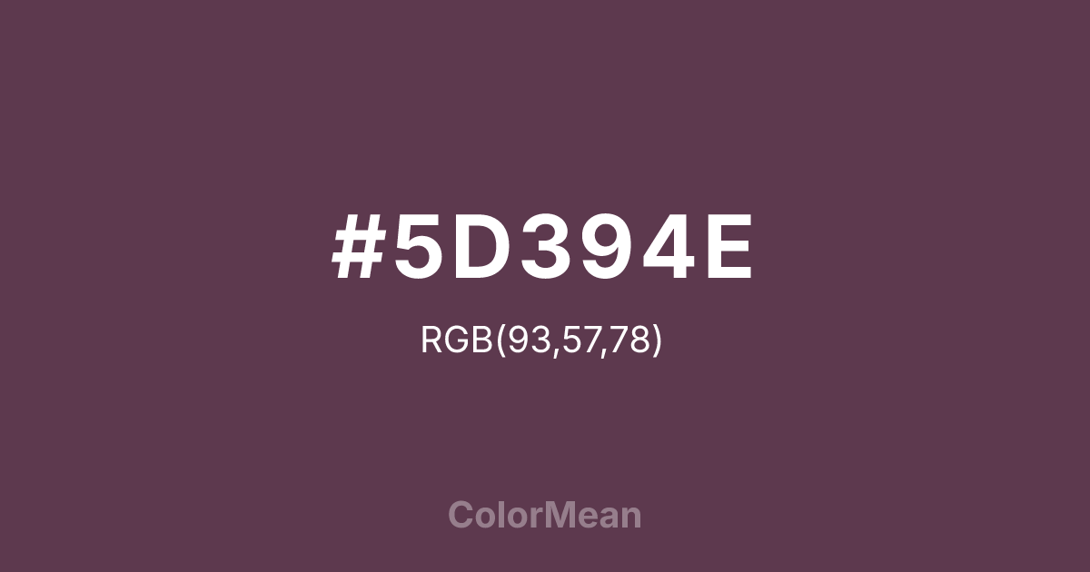 #5D394E color swatch