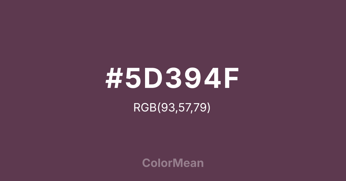 #5D394F color swatch