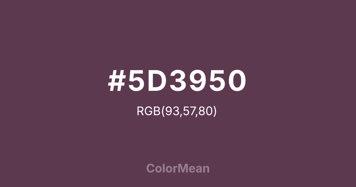 #5D3950 color swatch