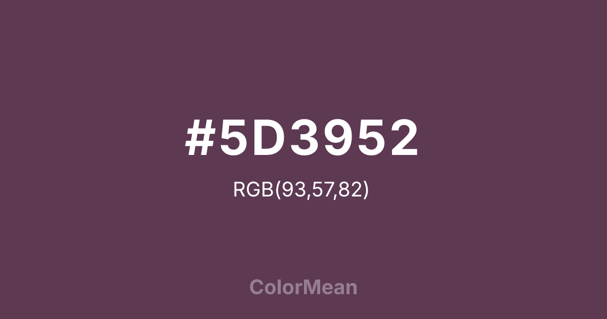 #5D3952 color swatch