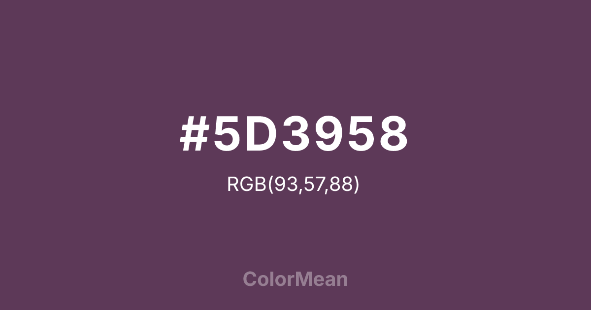 #5D3958 color swatch