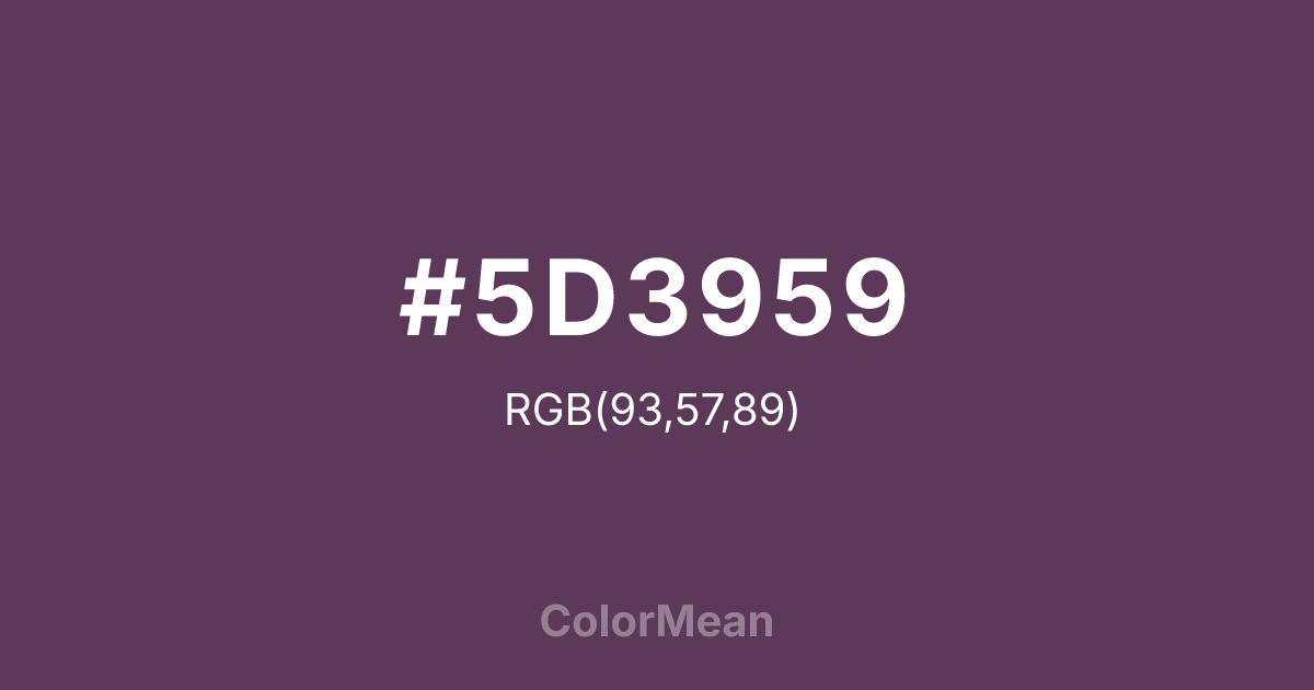 #5D3959 color swatch