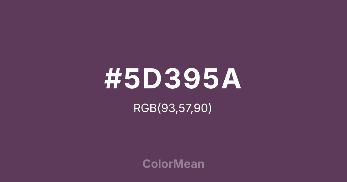 #5D395A color swatch