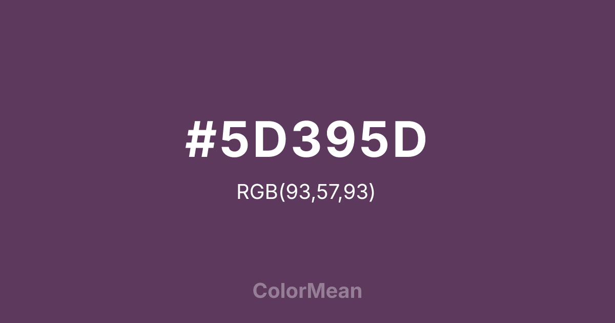 #5D395D color swatch